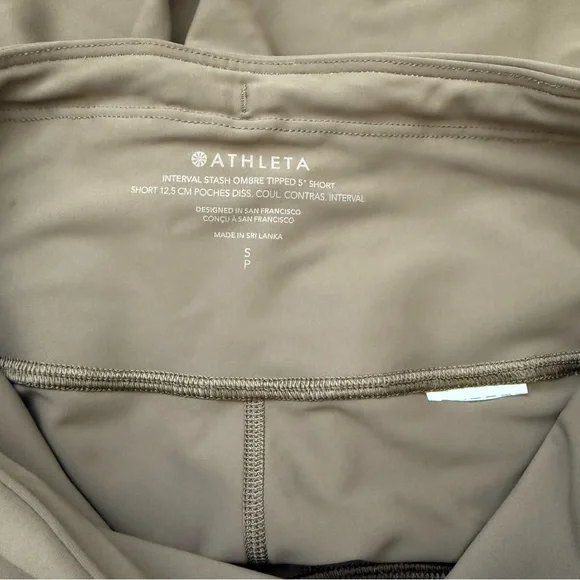 Athleta Interval Stash Ombre Tipped 5” Bike Shorts Size Small - Picture 5 of 7